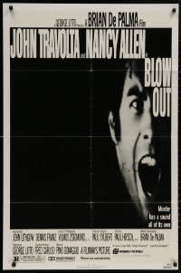 5d0131 BLOW OUT 1sh 1981 John Travolta, Brian De Palma, murder has a sound all of its own!