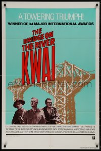 5d0145 BRIDGE ON THE RIVER KWAI 1sh R1981 William Holden, Guinness, Hawkins, David Lean classic!