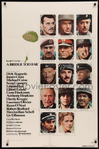 5d0147 BRIDGE TOO FAR 1sh 1977 Michael Caine, Connery, portraits of top cast, paratrooper!