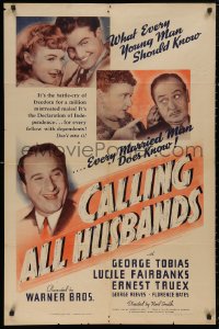 5d0165 CALLING ALL HUSBANDS 1sh 1940 George Reeves, Lucile Fairbanks, every young man should know!
