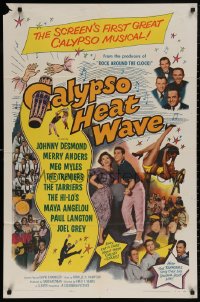 5d0166 CALYPSO HEAT WAVE 1sh 1957 Desmond & Anders, from the producers of Rock Around the Clock!