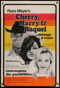 5d0186 CHERRY, HARRY & RAQUEL 1sh 1969 Russ Meyer, consider the menage a trois possibilities!
