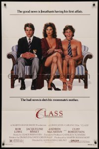 5d0201 CLASS 1sh 1983 Solie art of Rob Lowe, Jacqueline Bisset, & naked McCarthy!