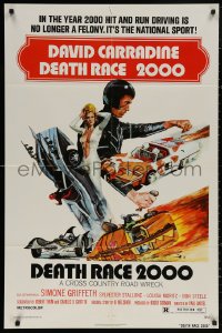 5d0263 DEATH RACE 2000 1sh 1975 hit & run driving is no longer a felony, it's a national sport!