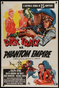 5d0285 DICK TRACY VS. CRIME INC. 1sh R1952 Ralph Byrd detective serial, The Phantom Empire!