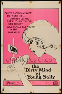 5d0294 DIRTY MIND OF YOUNG SALLY 1sh 1973 Sharon Kelly, erotic completely suggestive artwork!