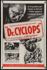 5d0296 DOCTOR CYCLOPS military 1sh R1960s Ernest B. Schoedsack directed evil scientist sci-fi!