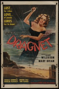5d0308 DRAGNET 1sh 1947 Mary Brian, lust for riches led her to her doom, great art!