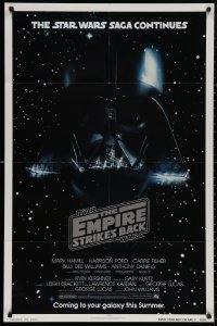 5d0332 EMPIRE STRIKES BACK NSS style advance 1sh 1980 George Lucas classic, Darth Vader in space!