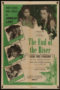 5d0333 END OF THE RIVER 1sh 1948 Sabu & Ferreira lived & loved by jungle law, Powell & Pressburger!