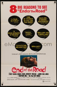 5d0334 END OF THE ROAD 1sh 1970 Stacy Keach, James Earl Jones, psychology sexploitation!