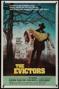 5d0345 EVICTORS 1sh 1979 Vic Morrow, directed by Charles B. Pierce, wild Drew Struzan art!