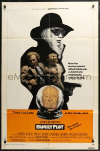 5d0354 FAMILY PLOT 1sh 1976 from the mind of devious Alfred Hitchcock, Karen Black, Bruce Dern!