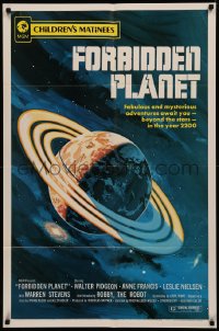 5d0390 FORBIDDEN PLANET 1sh R1972 fabulous and mysterious adventures await you in the year 2200!