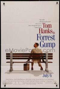 5d0392 FORREST GUMP advance DS 1sh 1994 Tom Hanks sits on bench, Robert Zemeckis classic!
