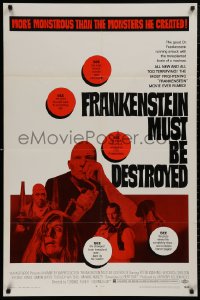 5d0399 FRANKENSTEIN MUST BE DESTROYED 1sh 1970 Cushing is more monstrous than his monster!