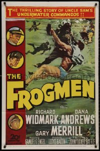 5d0415 FROGMEN 1sh R1961 the thrilling story of Uncle Sam's underwater scuba diver commandos!