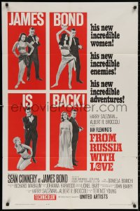 5d0419 FROM RUSSIA WITH LOVE style B 1sh 1964 Sean Connery as Ian Fleming's James Bond is back!
