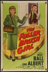 5d0421 FULLER BRUSH GIRL 1sh 1950 great full-length art of door-to-door saleswoman Lucille Ball!