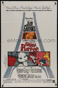 5d0432 GAY PURR-EE 1sh 1962 Judy Garland, Robert Goulet, Red Buttons, cartoon cats!