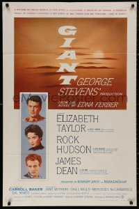 5d0442 GIANT 1sh 1956 James Dean, Elizabeth Taylor, Rock Hudson, George Stevens classic!