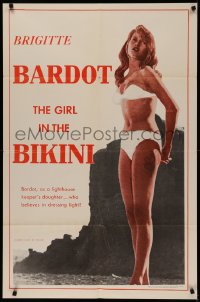 5d0446 GIRL IN THE BIKINI 1sh 1958 sexy full-length Brigitte Bardot in skimpy 2-piece swimsuit!
