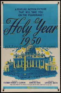 5d0528 HOLY YEAR AT THE VATICAN 1sh 1950 Pope documentary, filmed in the religious city!