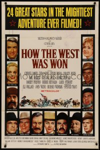 5d0541 HOW THE WEST WAS WON 1sh 1964 John Ford, 24 great stars in mightiest adventure!