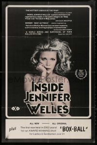 5d0564 INSIDE JENNIFER WELLES/BOX BALL 25x38 1sh 1977 cool image of sexy the sexy star/director!
