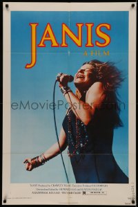5d0576 JANIS 1sh 1975 great image of Joplin singing into microphone by Jim Marshall, rock & roll!
