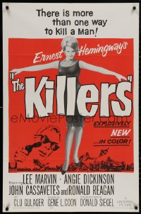 5d0611 KILLERS 1sh 1964 sexy full-length Angie Dickinson, Lee Marvin, directed by Don Siegel!