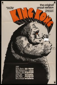 5d0616 KING KONG 1sh R1968 Fay Wray, Robert Armstrong, cool comic art by Lee J. Reedy!