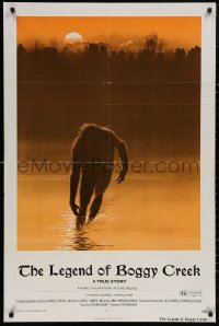5d0650 LEGEND OF BOGGY CREEK 1sh 1973 great Ralph McQuarrie art of swamp monster!