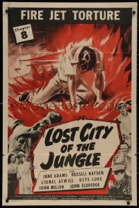 5d0681 LOST CITY OF THE JUNGLE chapter 8 1sh 1946 Lionel Atwill & Keye Luke in Universal serial!