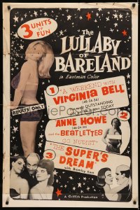 5d0691 LULLABY OF BARELAND 1sh 1964 sexy Virginia Bell & lots of naked nudist colony girls!