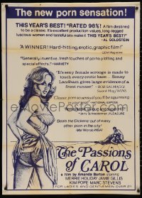 5d0867 PASSIONS OF CAROL 1sh 1975 Kim Pope, Jamie Gillis, Mary Stuart, x-rated!