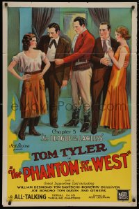 5d0874 PHANTOM OF THE WEST chapter 5 1sh 1931 Tom Tyler all-talking serial, League of the Lawless!