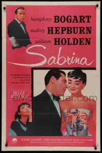 5d0971 SABRINA int'l 1sh R1962 Audrey Hepburn, Humphrey Bogart, William Holden, Billy Wilder