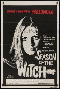 5d0996 SEASON OF THE WITCH 1sh 1973 Romero, sexy evil Joedda McClain, every night is Halloween!