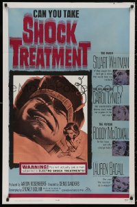 5d1012 SHOCK TREATMENT 1sh 1964 you actually see a man subjected to electroshock treatments!