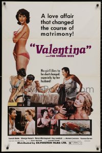 5d1184 VALENTINA THE VIRGIN WIFE 1sh 1977 La Moglie Vergine, sexy Edwige Fenech, Carroll Baker!