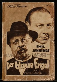 5f0183 BLUE ANGEL Austrian program 1930 Josef von Sternberg, Jannings, Marlene Dietrich, different!