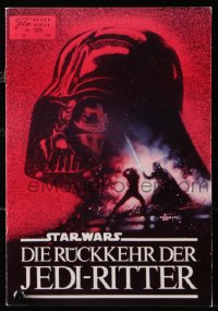 5f0212 RETURN OF THE JEDI Austrian program 1983 George Lucas classic, Drew art from Revenge posters!