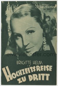 5f0225 THREE ON A HONEYMOON Austrian program 1932 Brigitte Helm, Hochzeitsreise zu Dritt!