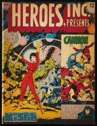 5f0730 HEROES INC. #2 magazine 1976 incredible Wally Wood cover & stories!
