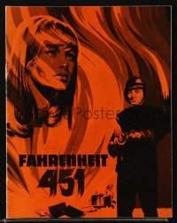 5f0262 FAHRENHEIT 451 Danish program 1967 Francois Truffaut, Julie Christie, Werner, Ray Bradbury!