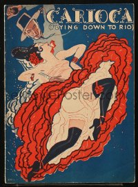 5f0263 FLYING DOWN TO RIO Danish program 1934 completely different dancing art by Erik Frederiksen!