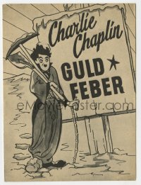 5f0267 GOLD RUSH Danish program R1945 Charlie Chaplin classic, wonderful different artwork!