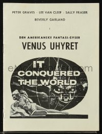 5f0277 IT CONQUERED THE WORLD Danish program 1957 Roger Corman, great different images!