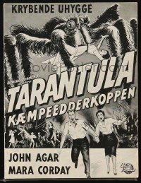 5f0313 TARANTULA Danish program 1958 great art of town running from 100 foot high spider monster!